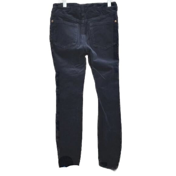 Anthropologie Pilcro Mid Rise Corduroy Velvet Skinny Jeans Ankle size 26 Navy - Picture 5 of 6